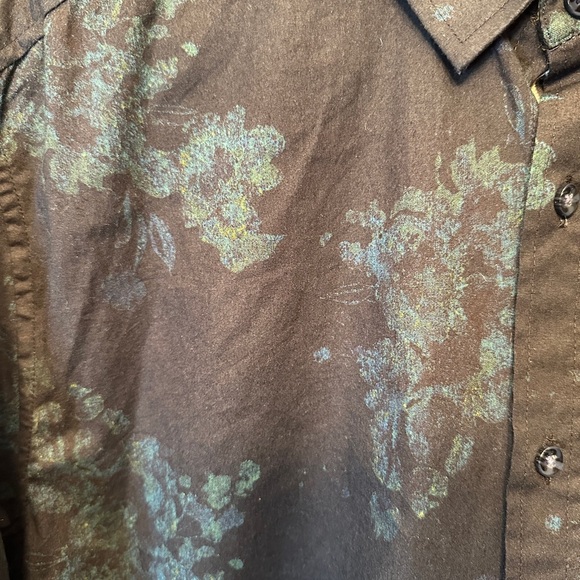 Robert Graham Size 2XL Modern Americana Button Down Floral Shirt Navy Light Blue - Picture 2 of 10